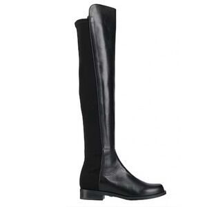 Stuart Weitzman 5050 Over the Knee Boots Black Leather Size 9.5